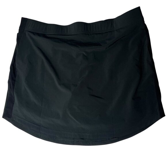 Eddie Bauer Women's 2X Departure Performance Skort Mesh Inset Black Stretch UPF - Picture 1 of 7